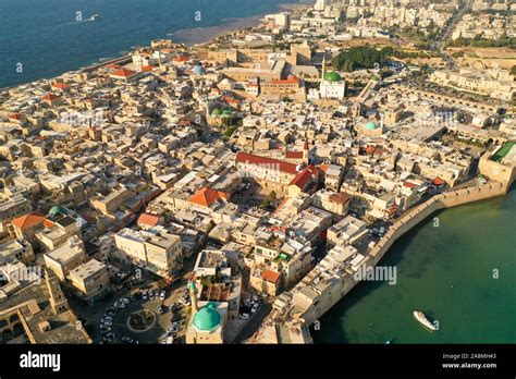 old city acre israel|Arial view of the Old City of Acre .